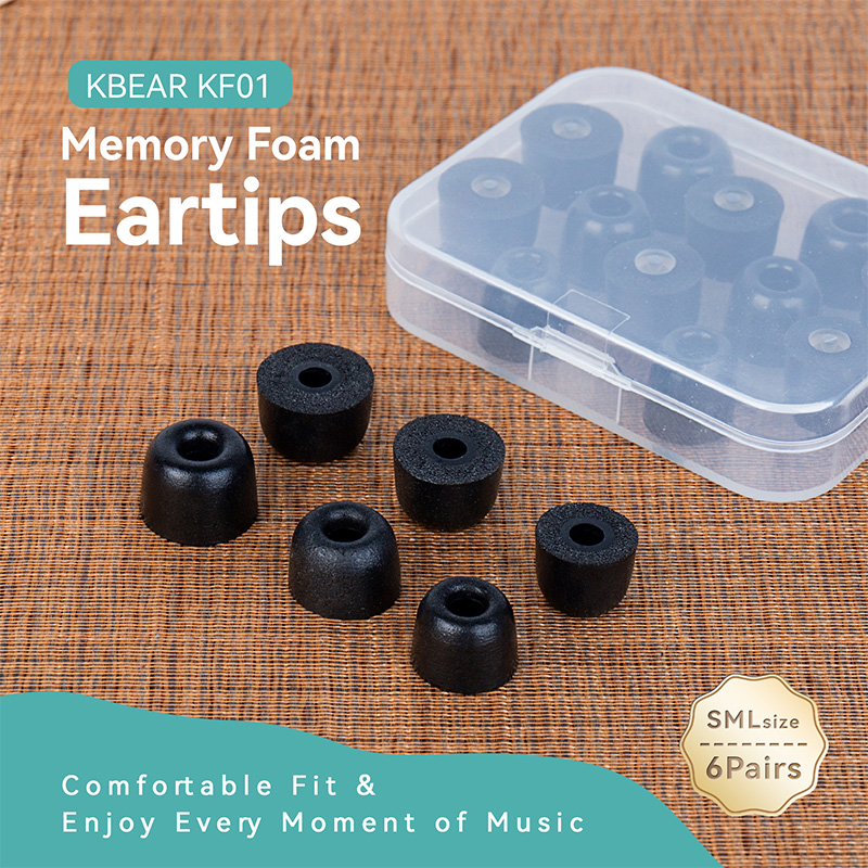 Earphone Foam Tip - KBEAR KF01 Auricolari in memory foam